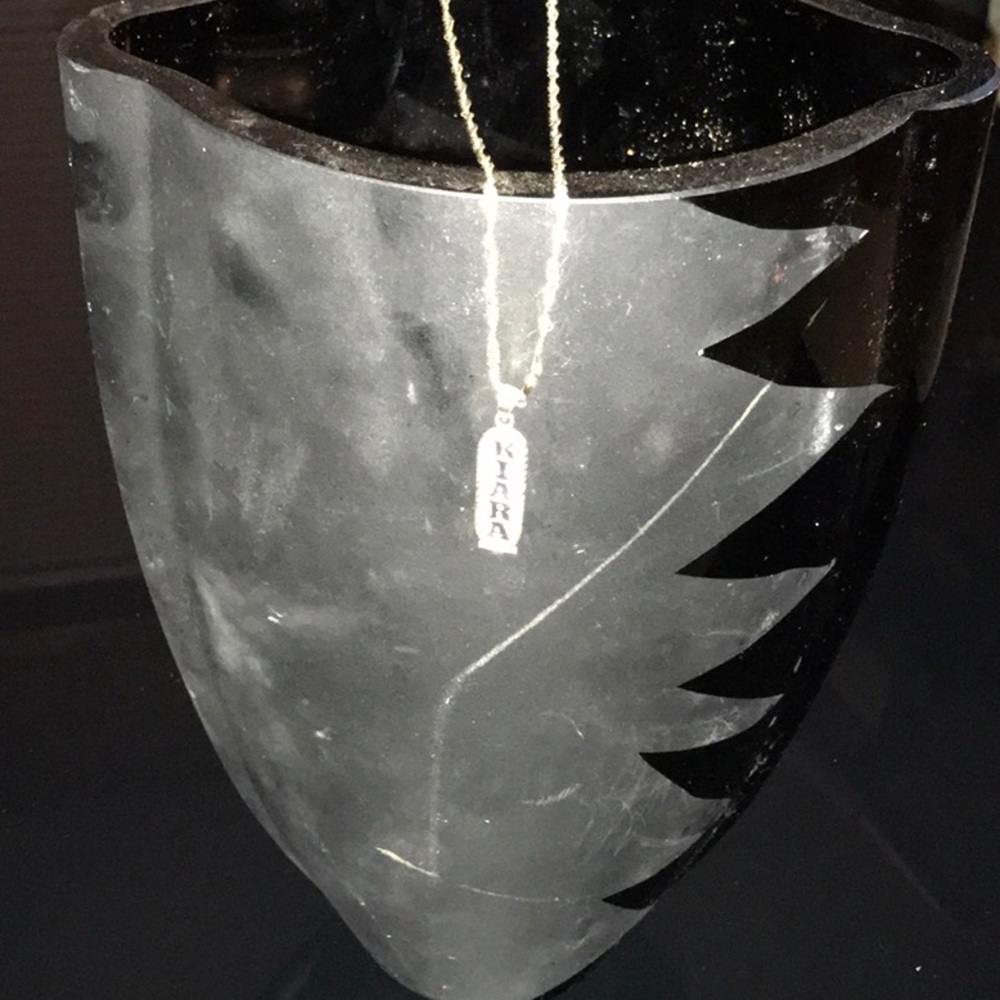 Cartouche necklace silver